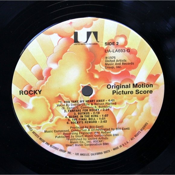 Vtg 1976 Rocky Motion Picture Soundtrack Bill Conti LP Vinyl Record - Picture 8 of 8